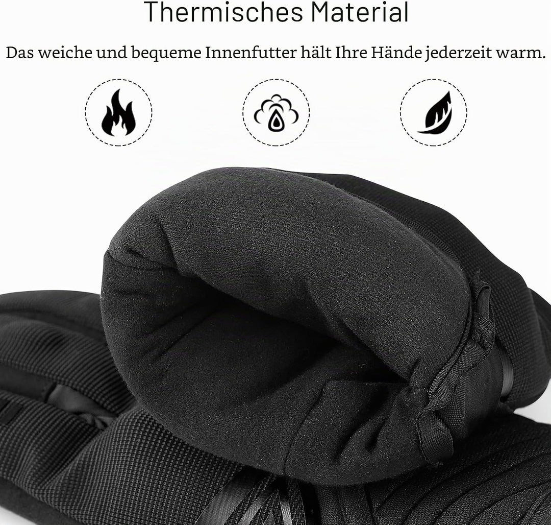 INBIKE Winter Motorradhandschuhe Wasserdicht Warm Winddicht mit Harter Schutz Motocross Motorrad Han