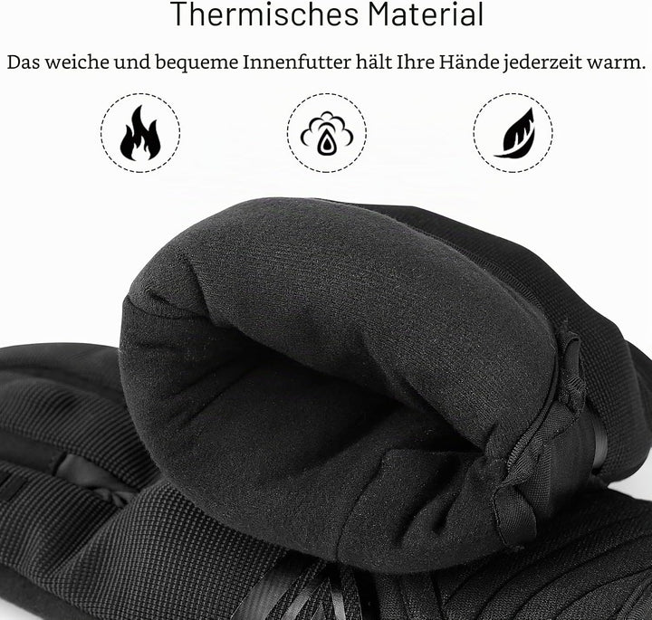 INBIKE Winter Motorradhandschuhe Wasserdicht Warm Winddicht mit Harter Schutz Motocross Motorrad Han