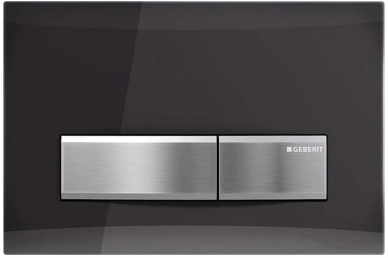 Geberit Betätigungsplatte Sigma50, Drückerplatte für Zwei-Mengen-Spülung, rauchgrau und chrom gebürs