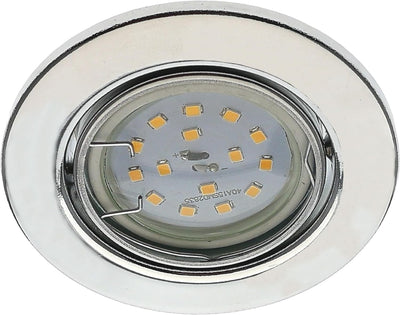 Trango 6er Pack LED Einbaustrahler 6729-068MO Einbauleuchte, Deckenlampe in Chrom Rund incl. 6x LED