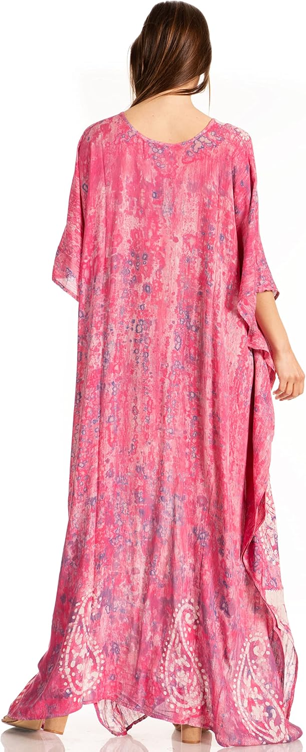 Sakkas Tacy Frauen Casual Boho Sommer Maxikleid Kaftan Kaftan Vertuschung LougeWear Einheitsgrösse 1