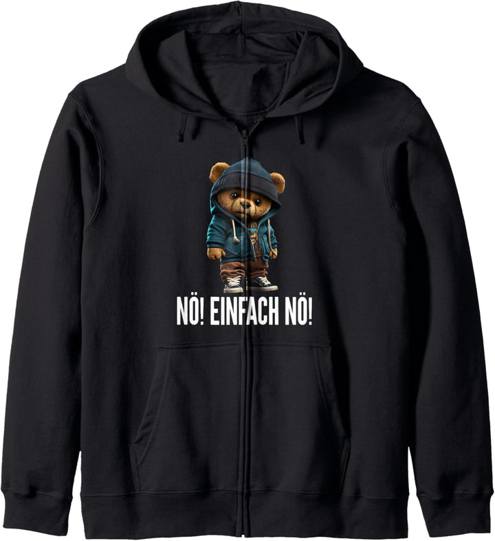 nö einfach nö teddybär Kapuzenjacke