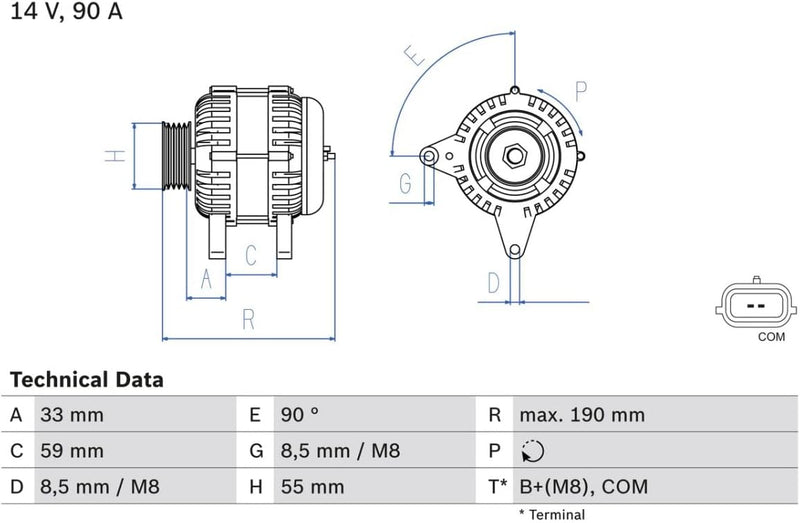 BOSCH 0986046440 Generator