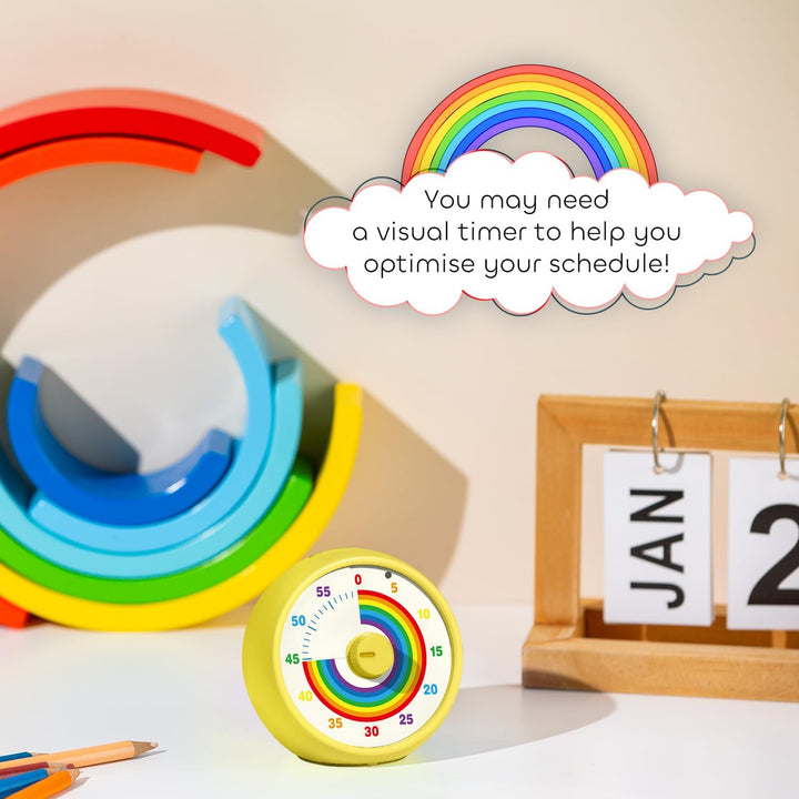 Visueller Timer für Kinder, 60-Minuten Countdown für Klassenzimmer Büro Küche, Schreibtisch Timer Ki