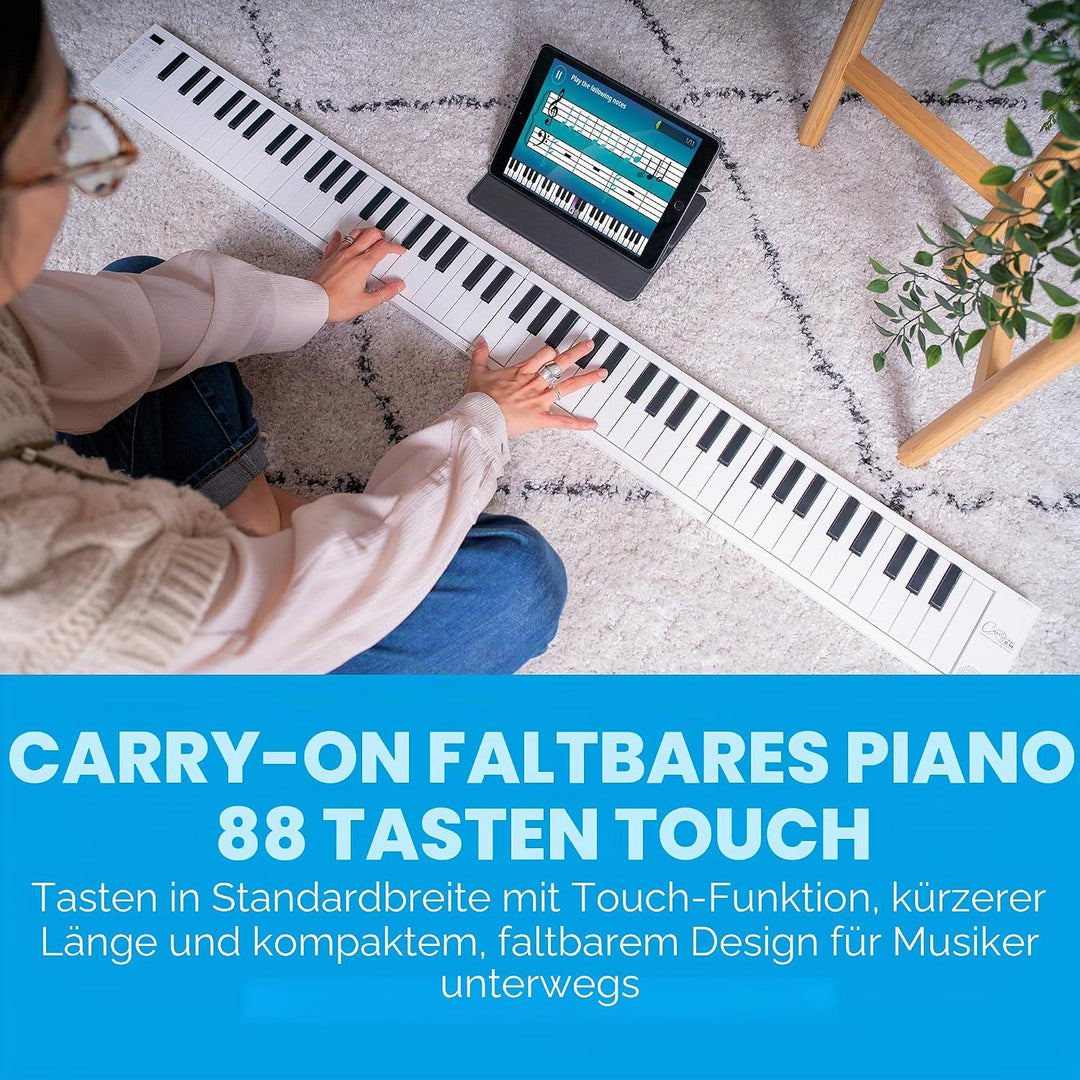 Blackstar BA215010 Handgepäck FP-88 Touch 88 Tasten Berührungsempfindlich Weiss Tragbar Faltbar Digi