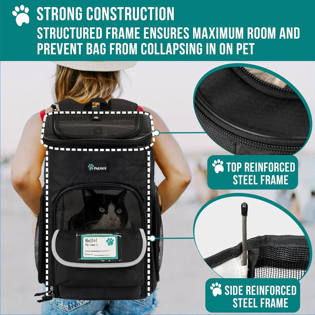 PetAmi Hunderucksack, von Fluggesellschaften zugelassene Rucksäcke für kleine & grosse Katzen, Haust