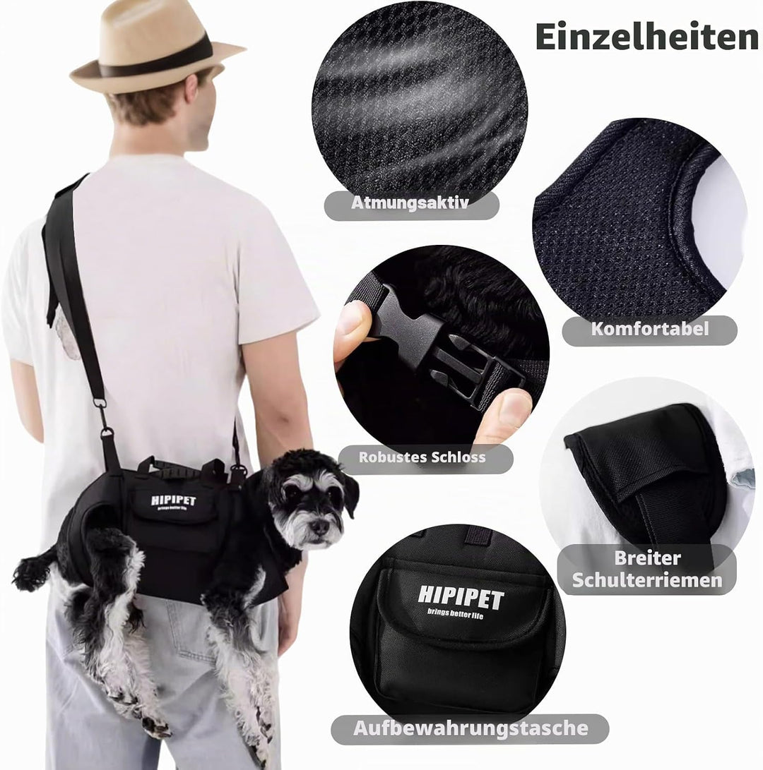 PETCUTE 4 in 1 Hundetragetasche,Hebegeschirr für grosse Hunde,Atmungsaktiv Haustier Umhängetasche Tr