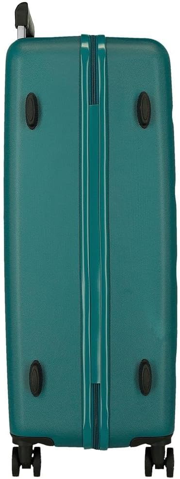 Roll Road Flex Hartschalenkoffer aus ABS-Material, Seitliches Zahlenschloss, 4 Doppelrollen Handgepä