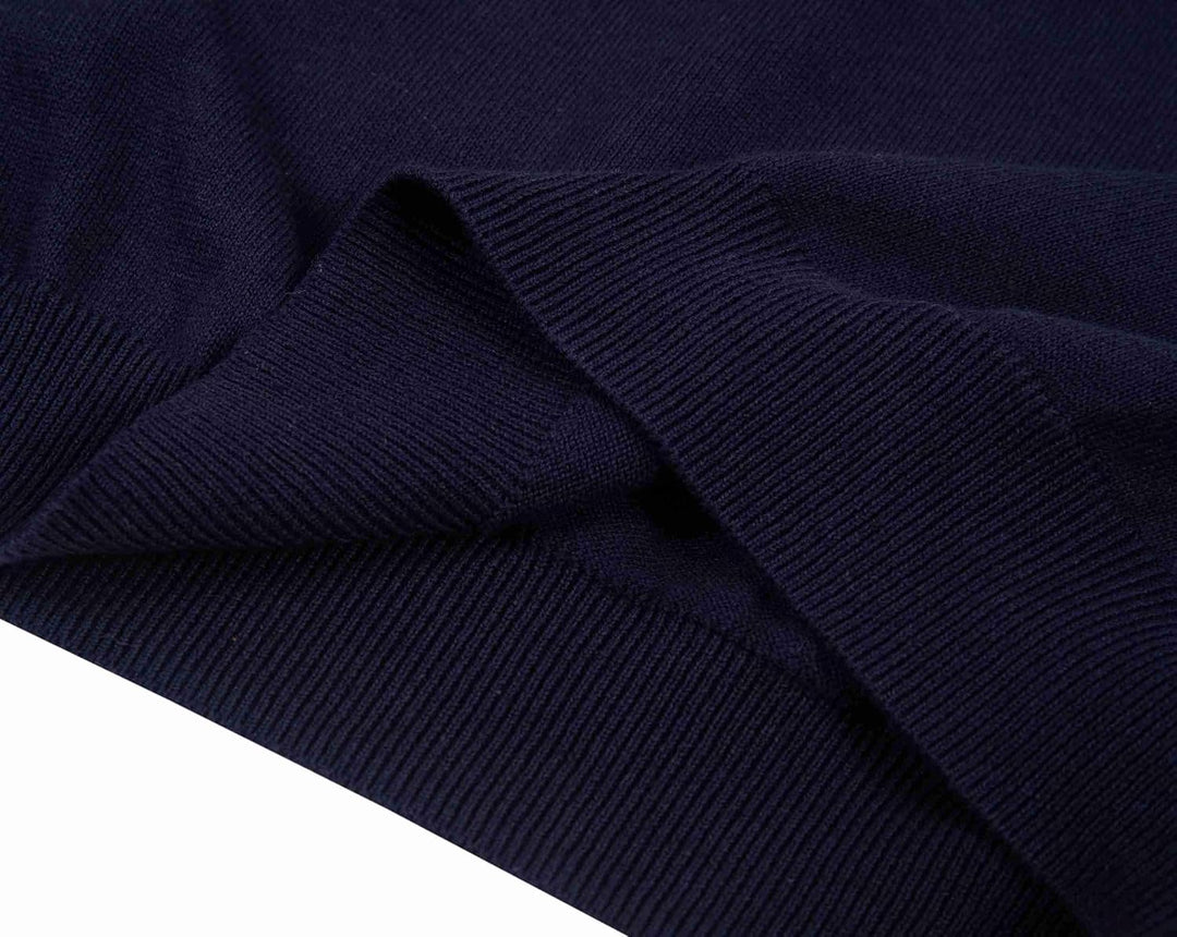 Krumba Herren Baumwolle ÜberGrösser Pullover mit gemischten Marine-Streifen Sweater 4XL Marine Gemis