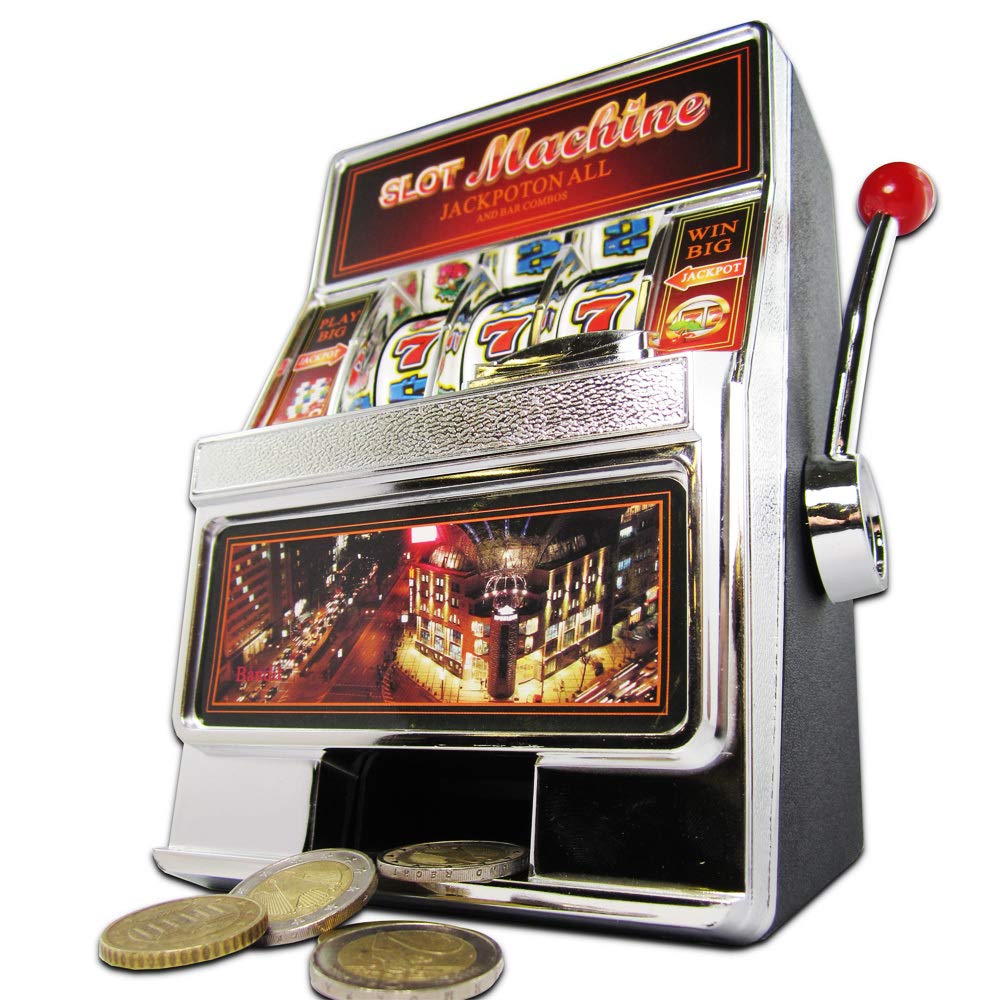 Monsterzeug Slot Machine Spardose - Einarmiger Bandit Spielautomat mit Sound und Licht, Kreative Ver