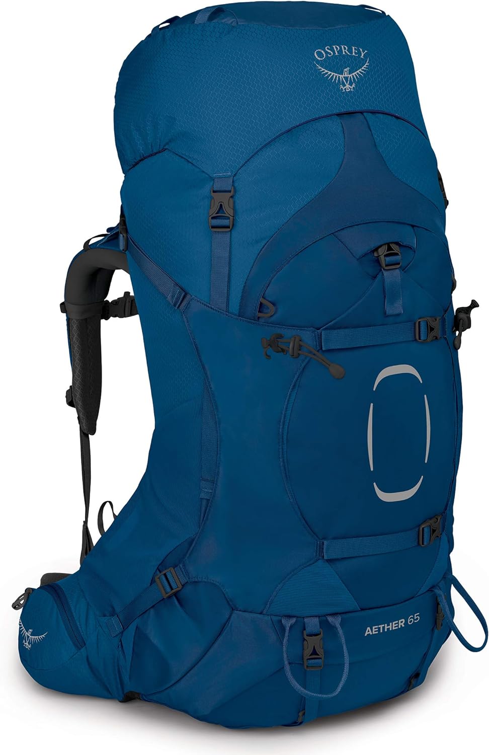 Osprey Aether 65 Trekkingrucksack für Männer Deep Water Blue S-M, Deep Water Blue S-M