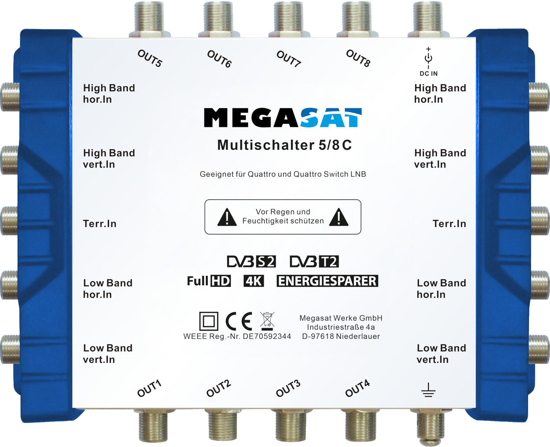 MegaSat 0600189 Multischalter 5/8 C Silber