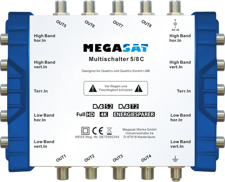 MegaSat 0600189 Multischalter 5/8 C Silber