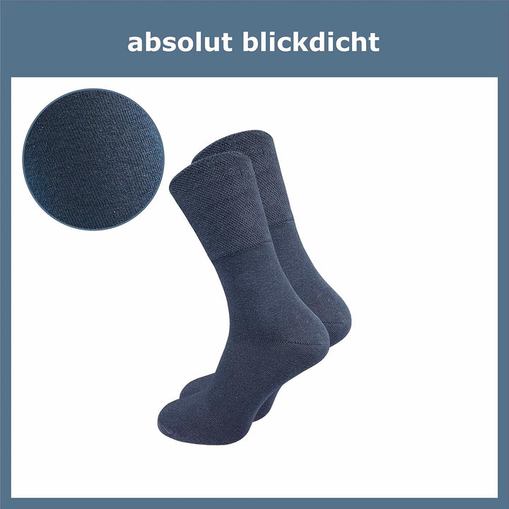 GAWILO 10 Paar PREMIUM Socken ohne drückende Naht | Damen &amp; Herren | gekämmte Baumwolle | extra weit
