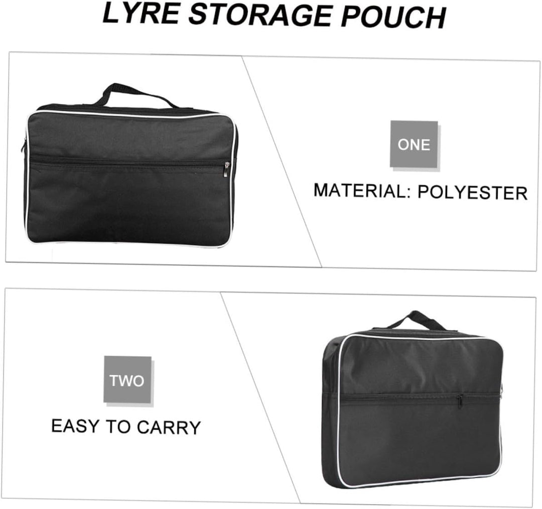 HEMOTON Dicke Polyester Lyre Bag Handtasche Instrumententasche Wasserabweisend Staubschutz Praktisch
