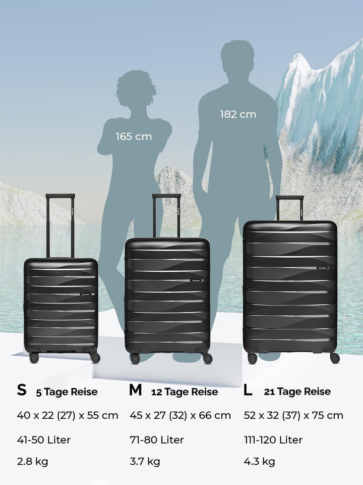 Hartschalenkoffer XL Reisekoffer leicht 77 cm | Large Trolley Unisex Polypropylen nur 4,4 kg langleb