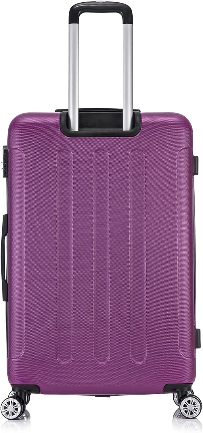 Flexot® Flex-2045 Koffer (16 Farben zur Auswahl) Zwillingsrollen Reisekoffer Trolley Hartschale (XL,