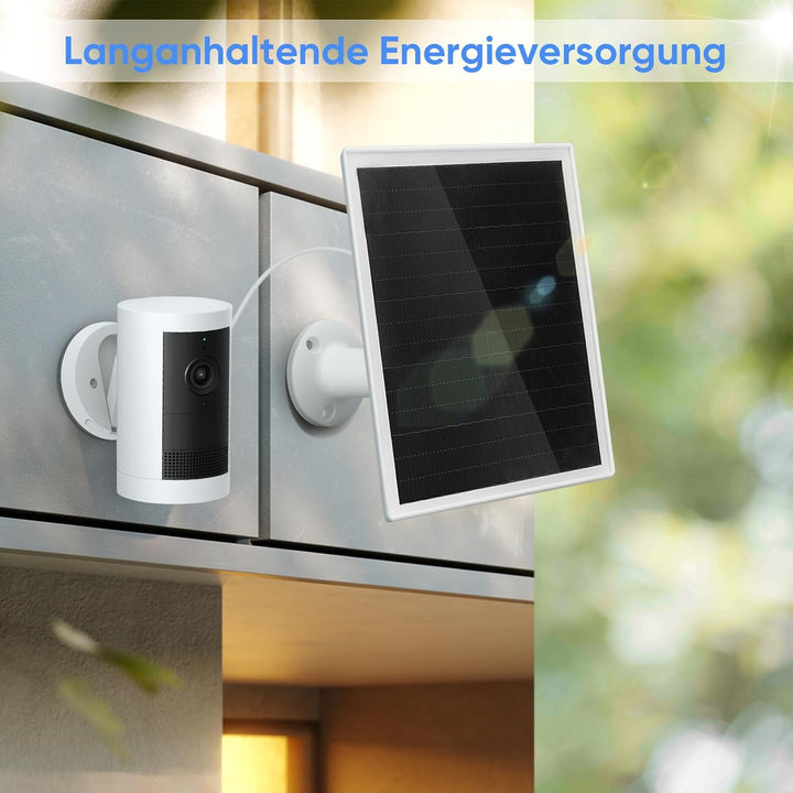 6W Solarpanel für Ring Kamera, Überwachungskamera Solarpanel mit 360° Einstellbares, IP66 Wasserdich