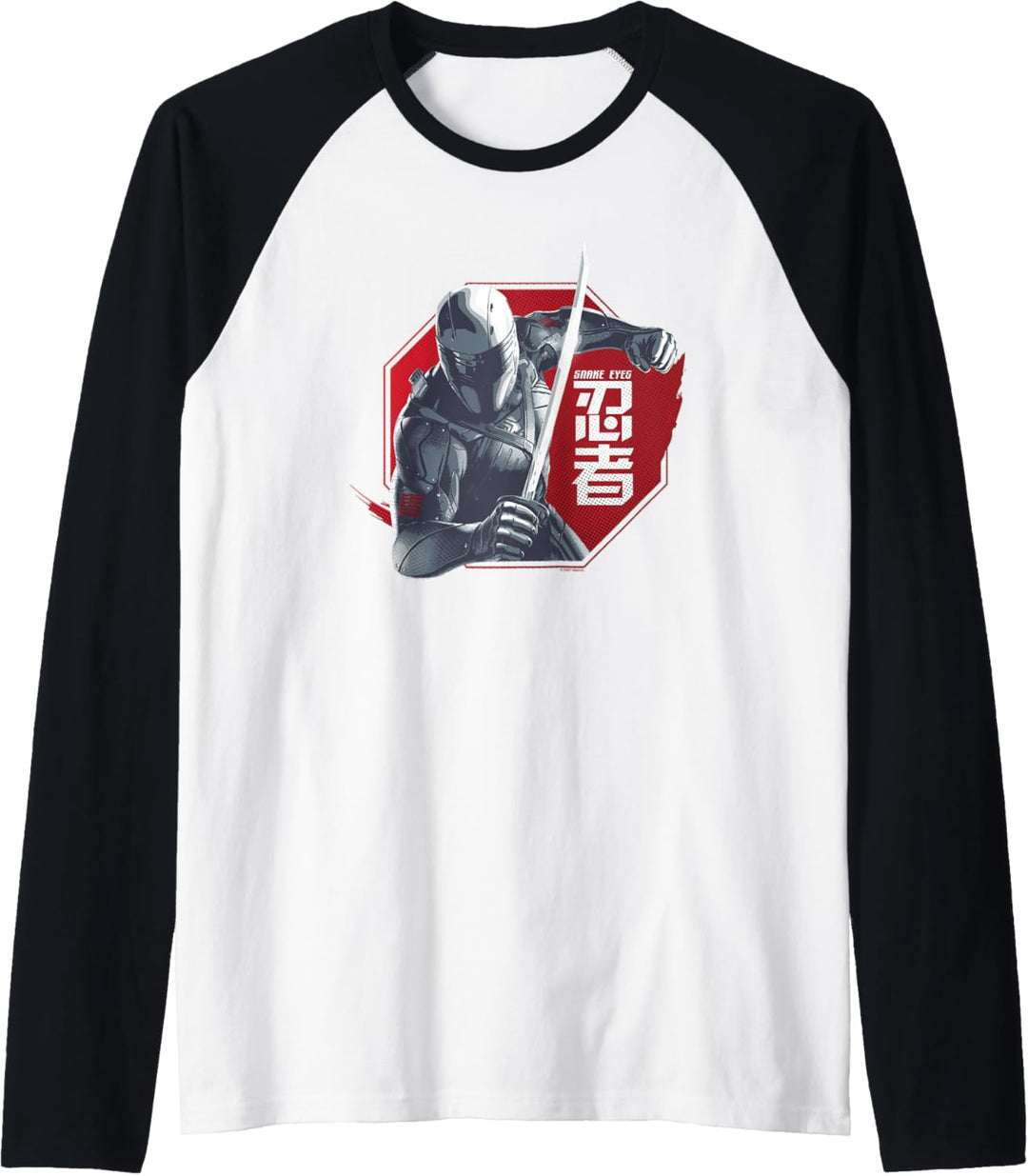Snake Eyes Red Back Ninja Warrior Raglan