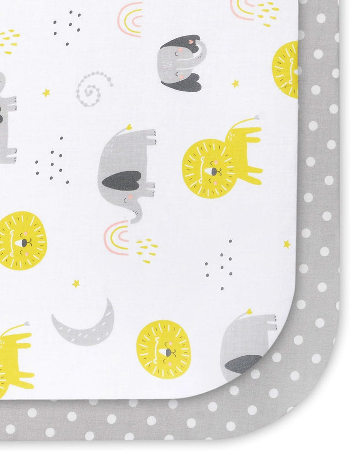 FlyIdeas Next 2 Me Spannbettlaken Beistellbett 83x50 cm, 2 STK. - 2 Spannleintuch Matratzenschoner f