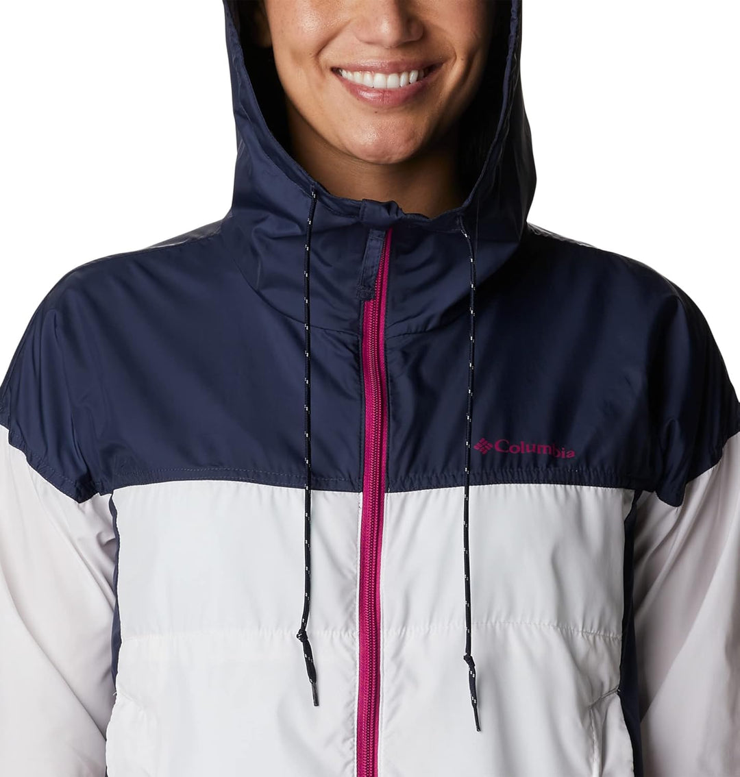 Columbia Damen Flash Challenger Novelty Windbreaker-Jacke XL White, Nocturnal, XL White, Nocturnal