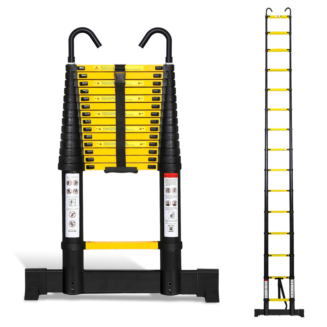 Teleskopleiter 4.4m Multifunktion Teleskop-Design Alu-teleskopleiter Fingerschutz Ausziehleiter Tele