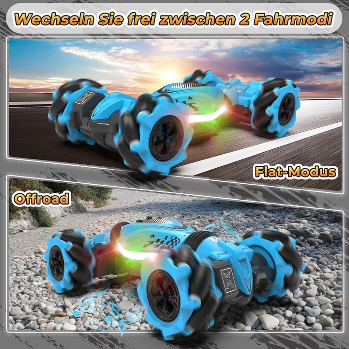 Pristar Ferngesteuertes Auto ab 6 7 8 9 10 11 12 Jahre Auto mit Handsteuerung RC Twist Stunt Car 360