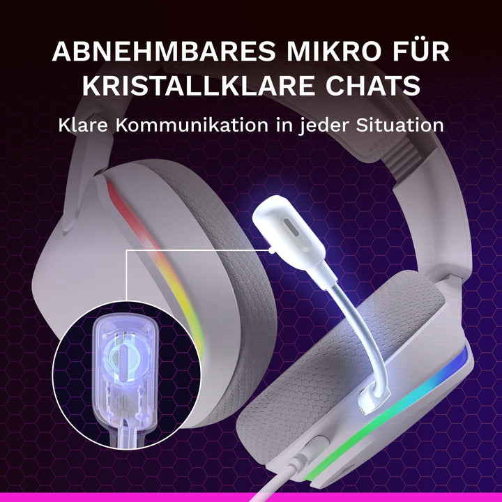 GLORIOUS GHS Eternal RGB – Stereo-RGB-Gaming-Headset für PC, PS5, PS4, Switch – speziell abgestimmte