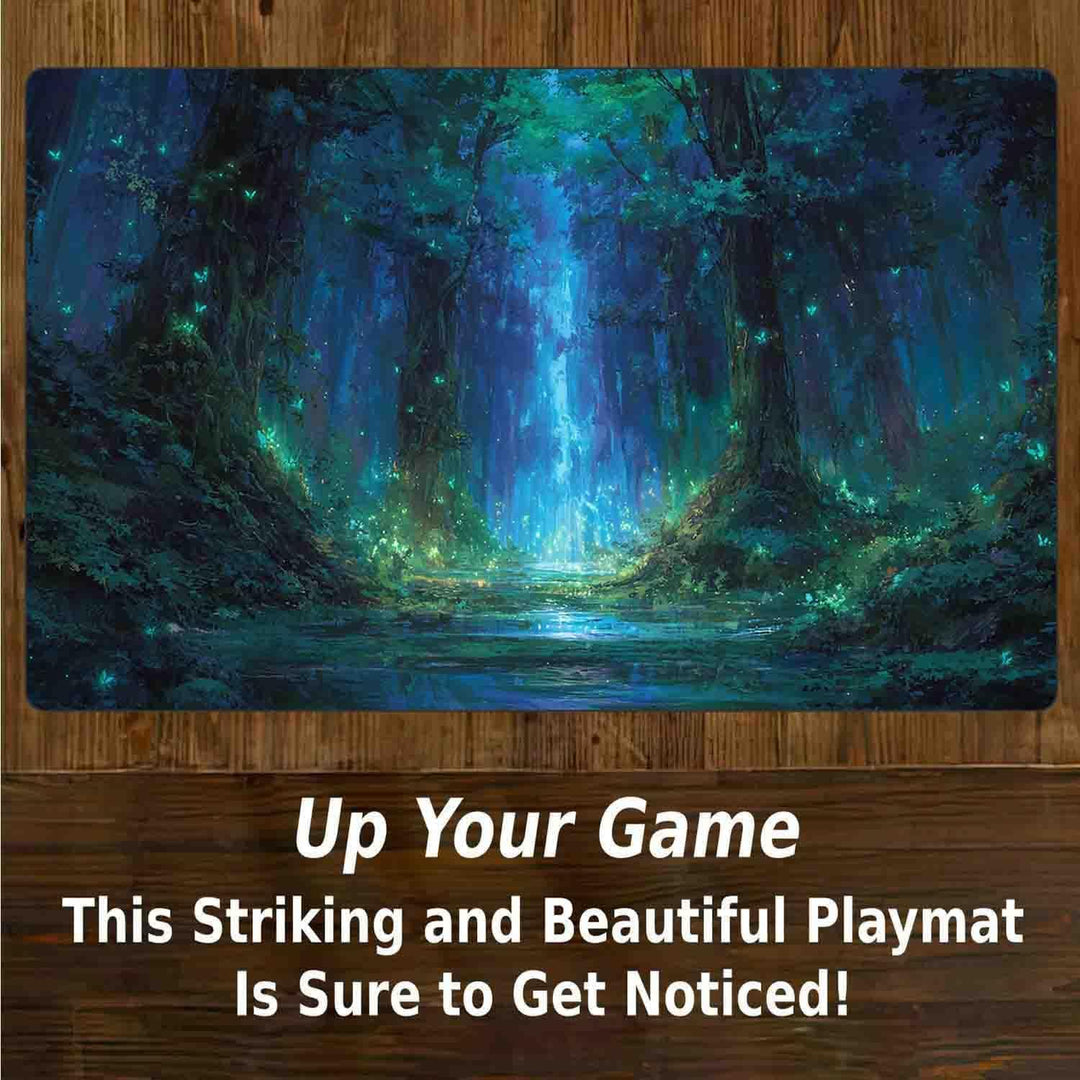 TCG MTG Spielmatte 24 × 14 - Premium-Spielmatte mit genähtem Rand mit glatter Stoffoberfläche und ru