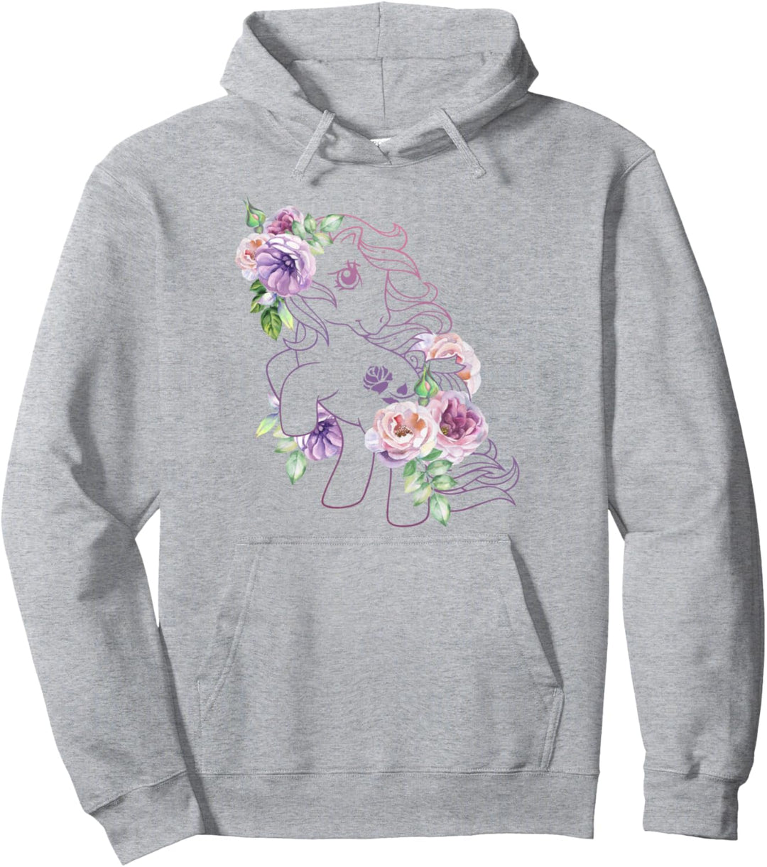 My Little Pony Original Retro Floral Pony Outline Pullover Hoodie