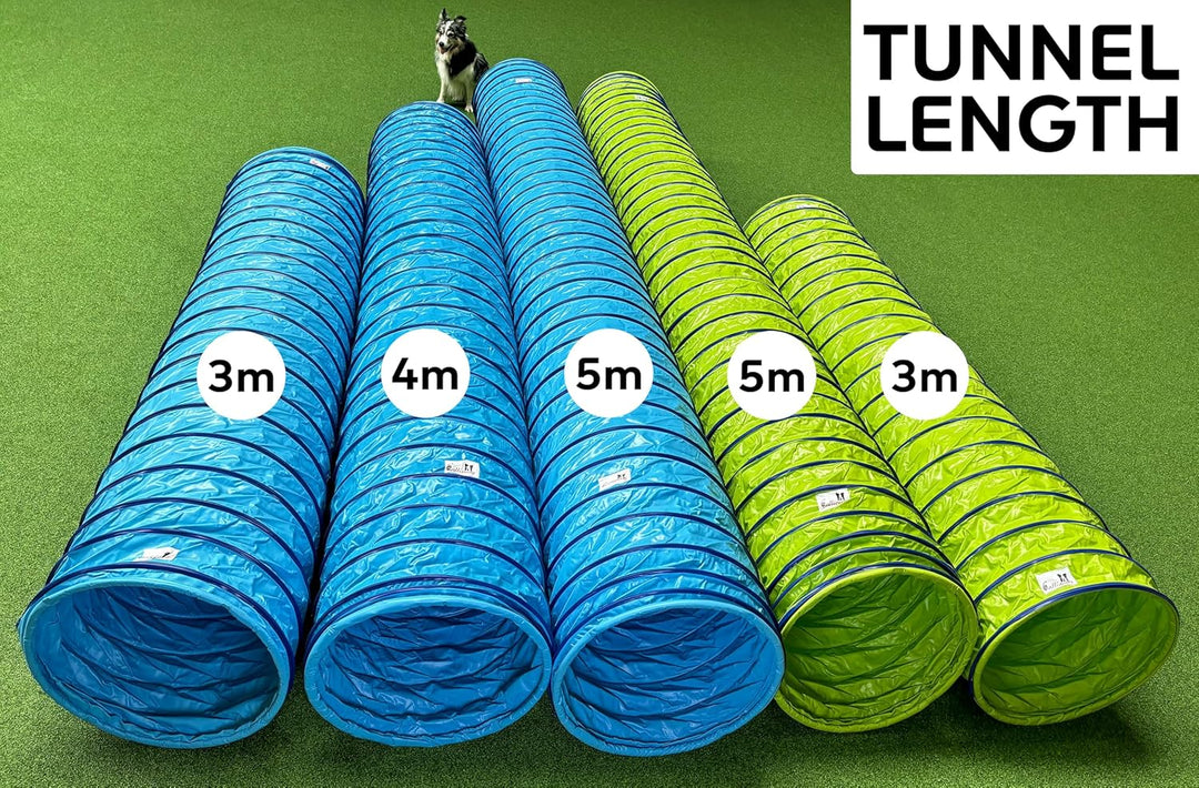 Callieway® Dog Agility Tunnel Profi Hunde Tunnel Agility Gerät (Stützsandsäcke bereits inklusive) (H