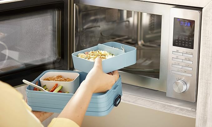 Mepal Bento Brotdose Midi Take A Break - mit Bento Box - Für 2 Sandwiches oder 4 Brotscheiben - Lunc