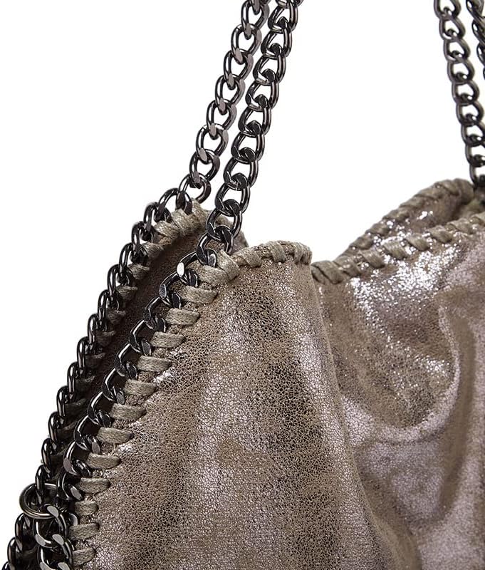 Damen Handtasche Frauen Kunstleder Crossbody Schultertasche Mode Kette Tasche Grosse Hobo-Taschen fü
