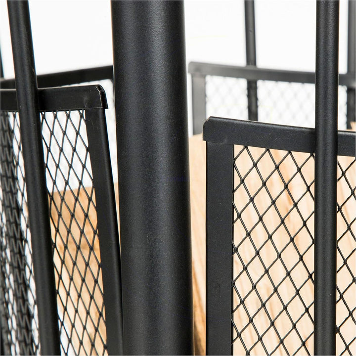 Gravidus Feuerkorb für Holzscheite & Grillkohle, pulverbeschichtetes Eisen, 40x61 cm mit Funkenschut