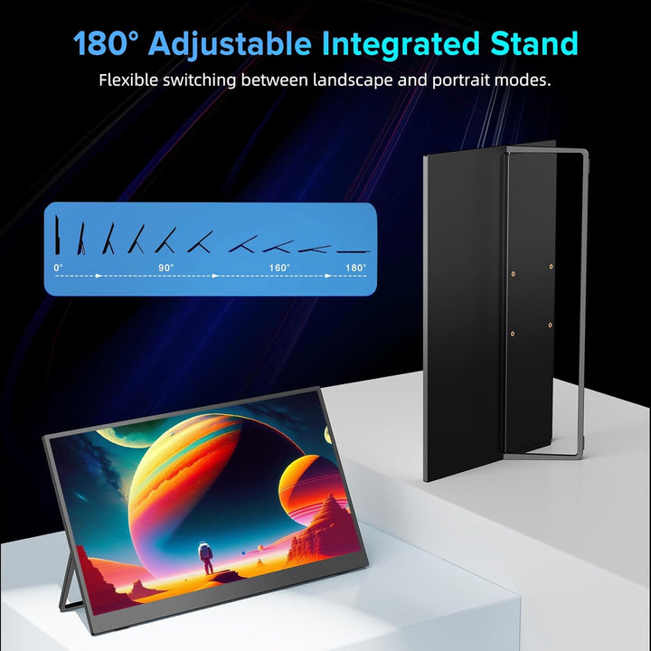 UPERFECT Portable Monitor 17 Zoll 144Hz, Tragbarer Monitor Mobile Display mit 1920 * 1080 Full HD IP