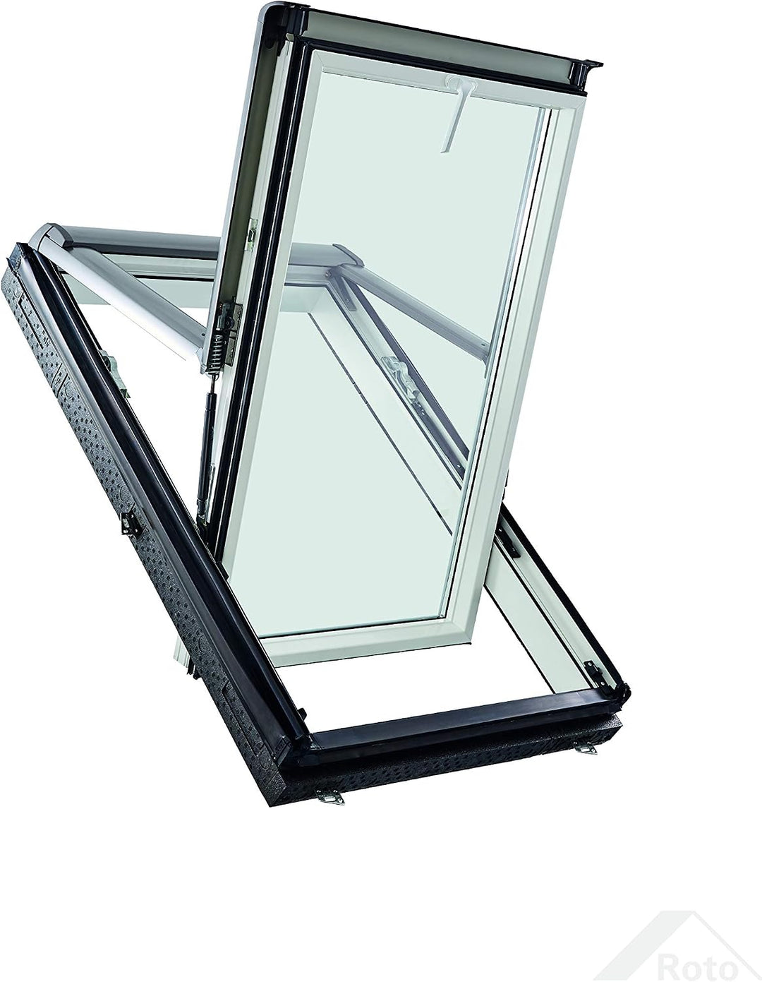 Roto Designo R7 WDF R75_K W WD AL Hoch-Schwingfenster aus Kunststoff mit Wärmedämmung und Eindeckrah