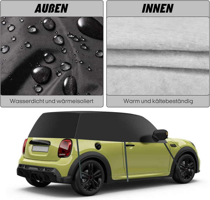 Autoabdeckung für Mini Cooper 3 Door 2000-2025, Halbgarage, Für Mini Cooper 3 Door 2000-2025