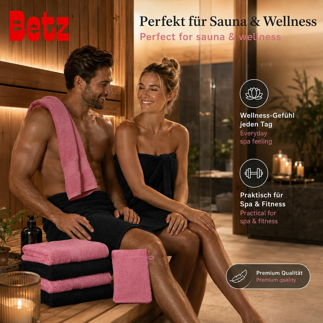 Betz 10-TLG. Handtuch-Set Premium 100% Baumwolle 2 Duschtücher 4 Handtücher 2 Gästetücher 2 Waschhan