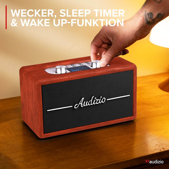 Audizio Tune60 - DAB Radio mit Bluetooth Lautsprecher, Fernbedienung, FM, 40 Watt, Batterie- Netzbet