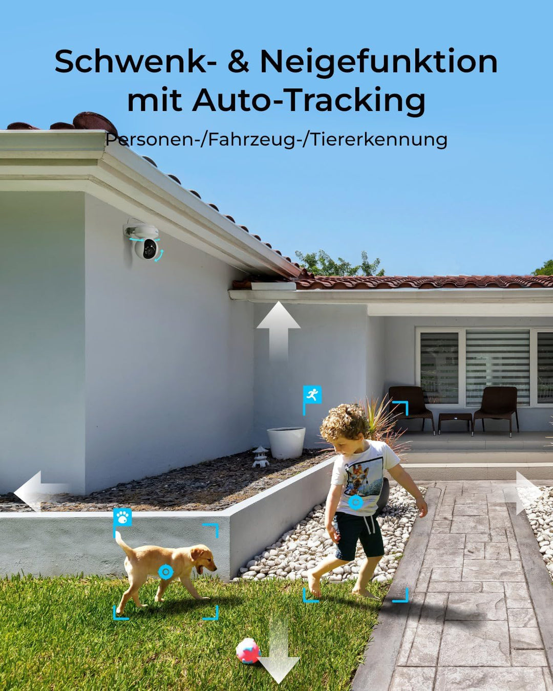 Reolink 4K PoE-Sicherheitskamera für Heimüberwachung, IP-Kamera für den Aussenbereich mit Farbnachts