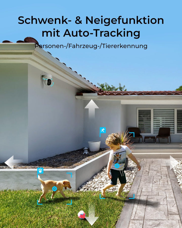 Reolink 4K PoE-Sicherheitskamera für Heimüberwachung, IP-Kamera für den Aussenbereich mit Farbnachts