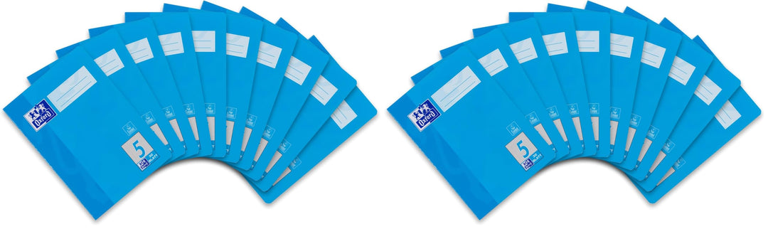 Oxford Schulheft A5, 32 Blatt, Lineatur 5, kariert, 10 Stück (Packung mit 2) 32 Blatt (Packung mit 2