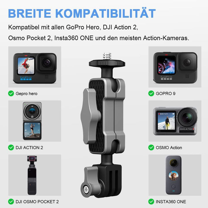 Insta360 X3 Halterung Adapter Zubehör,RIGINADO Fahrradhalterung Motorradhalterung für DJI Action 2,