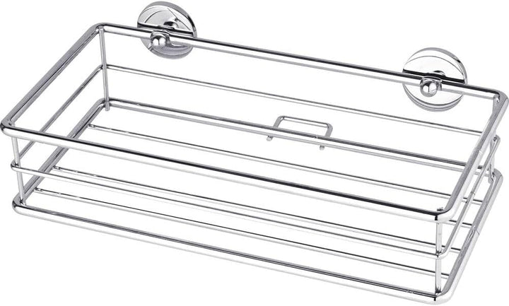 tesa baath Plus Ablage für die Dusche, verchromt, inkl. Klebelösung, 73mm x 250mm x 125mm, Ablage