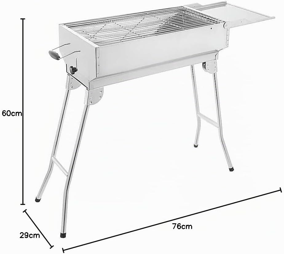 Mangal Set President Edelstahl mit Drehspiessregler für 11 Spiesse