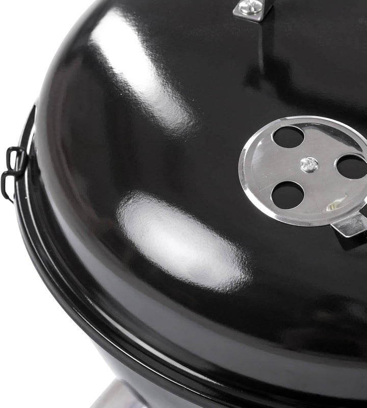 Rosmarino BBQ Kettle Holzkohlegrill (Ø 36 cm) - Tragbarer Stahlgrill für Draussen mit Deckel und Ver