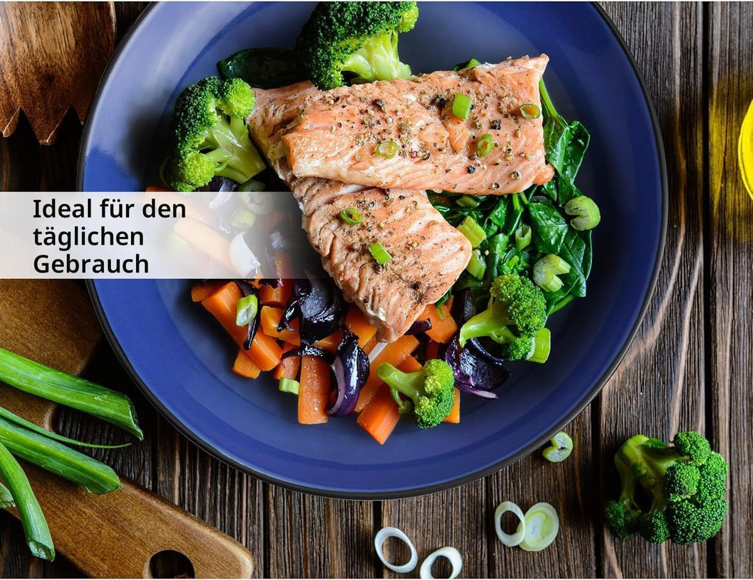 MIAMIO Le Papillon Kollektion – Dessertteller 6er Set Steingut Geschirrserie 21 cm – Spülmaschinen-