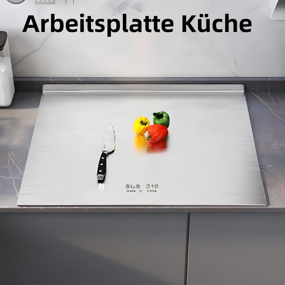 Schneidebrett 316 Edelstahl,Edelstahl Arbeitsplatte aus Verschiedene Grössen,Cutting Board,Schneideb