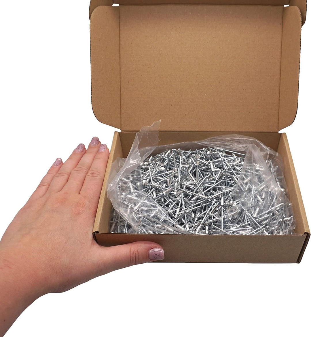 SKIR'CO (1000 Stück) Aluminium Senkkopf Blindnieten 3,0 x 10 mm, Stahldorn, Popnieten 1000 3.0 x 10
