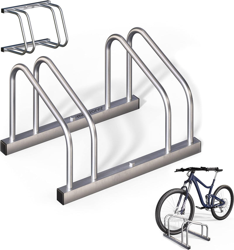 MONZANA® Fahrradständer für 2 Fahrräder 30-65 mm Reifenbreite 37 cm Radabstand Radständer Mehrfachst